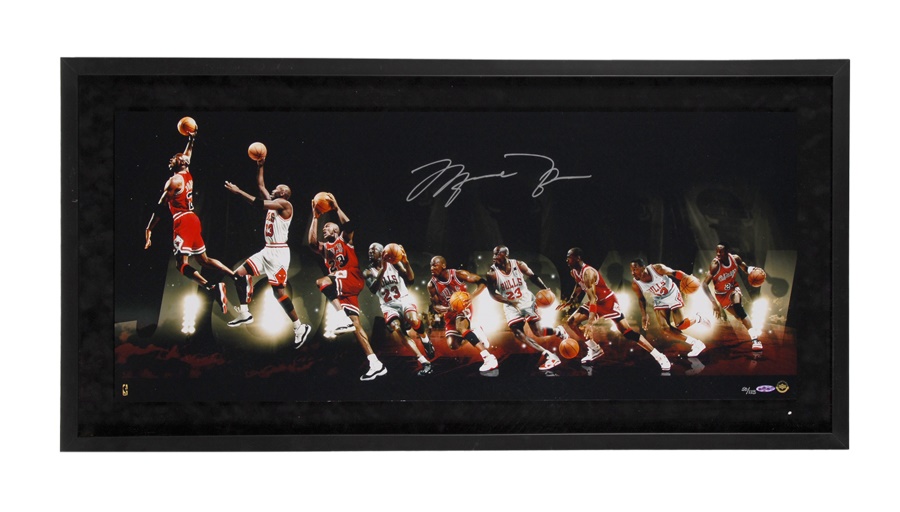 Michael Jordan Signed Chronology Large Photgraph (UDA)
