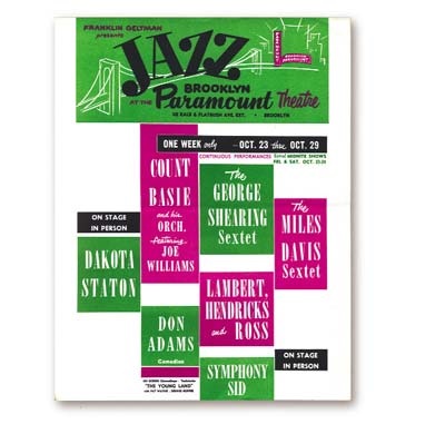 - 1959 Count Basie and Miles Davis Handbill (8.5x11")