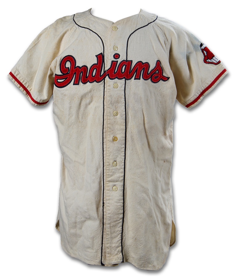 Baseball Equipment - 1953 Jim Hegan Cleveland Indians Game Worn Jersey