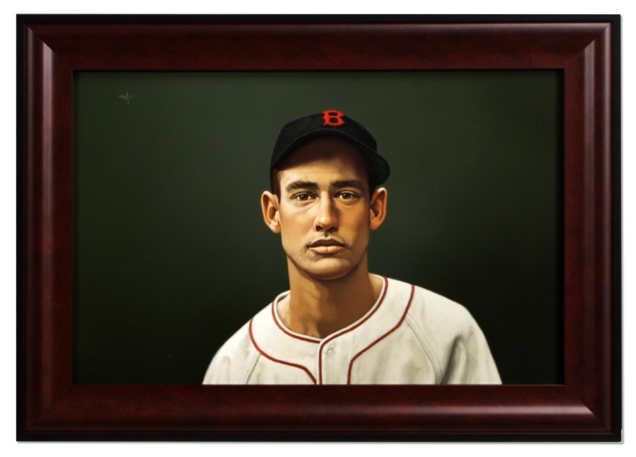 Sports Fine Art - Ted Williams Original Painting by Arthur K. Miller