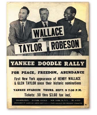 - 1948 Paul Robeson Yankee Stadium Rally Handbill