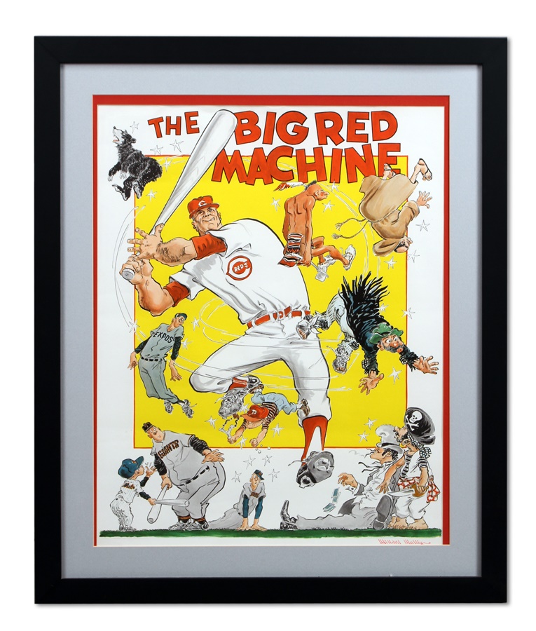 Sports Fine Art - "Big Red Machine" Limited Edition Print Signed By Willard Mullin