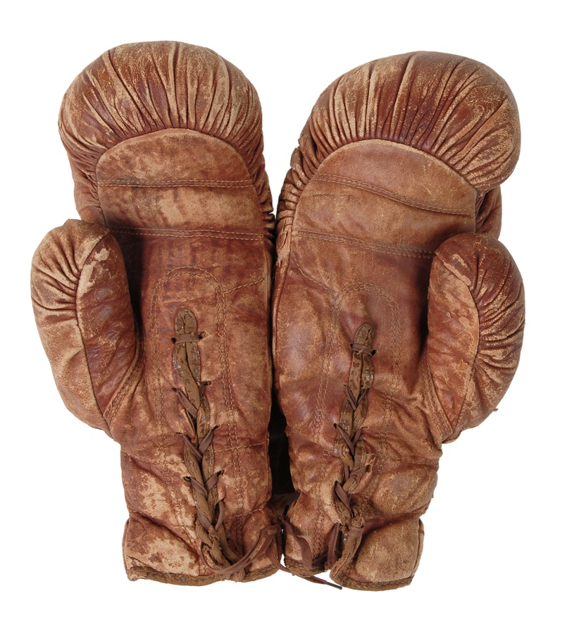 Muhammad Ali & Boxing - Jack Dempsey Training Gloves for Georges Carpentier Fight