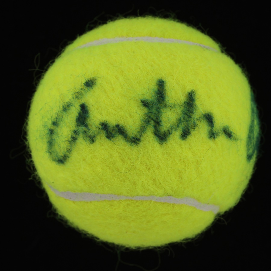 - Arthur Ashe Single Signed Tennis Ball