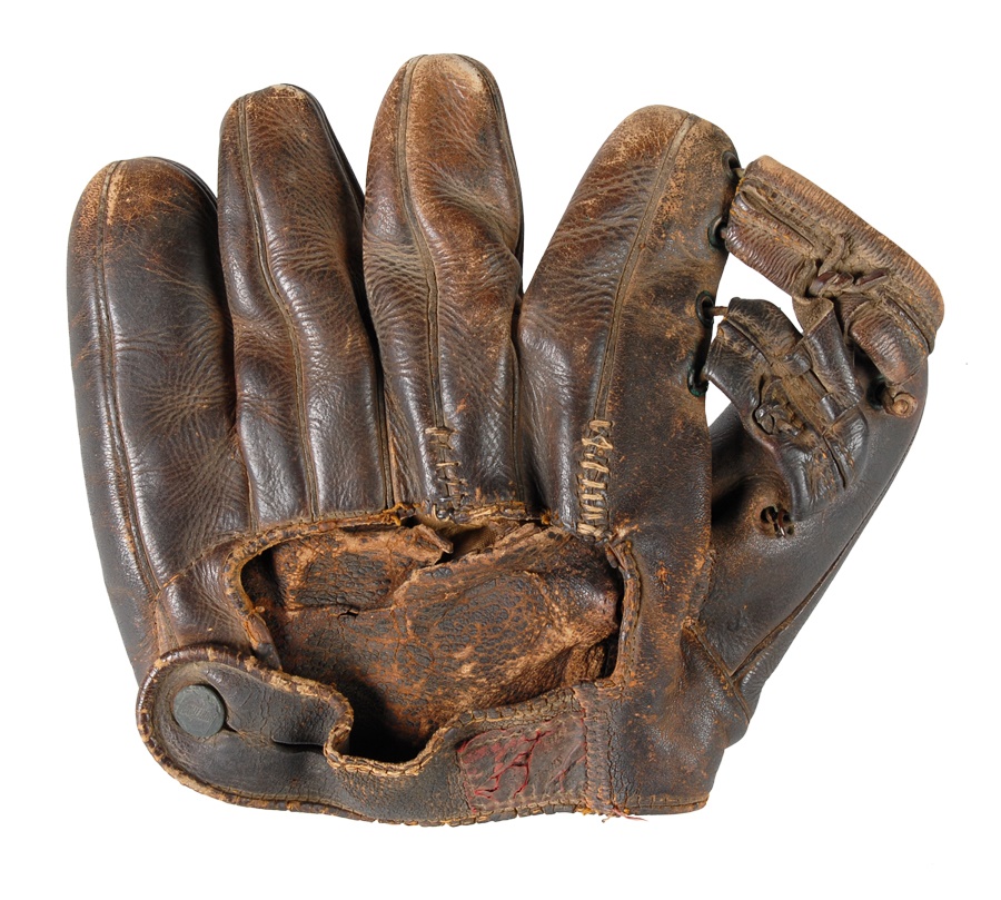 Rabbit Warstler Game Used Glove with Photograph