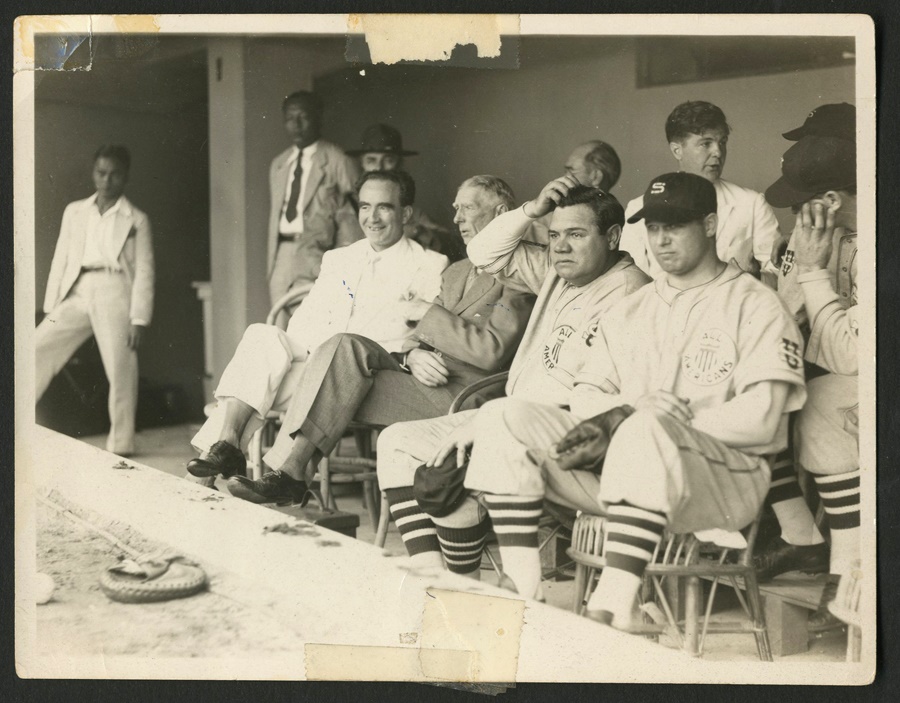 1934 Tour of Japan Photos with Ruth, Gehrig and Foxx (4)