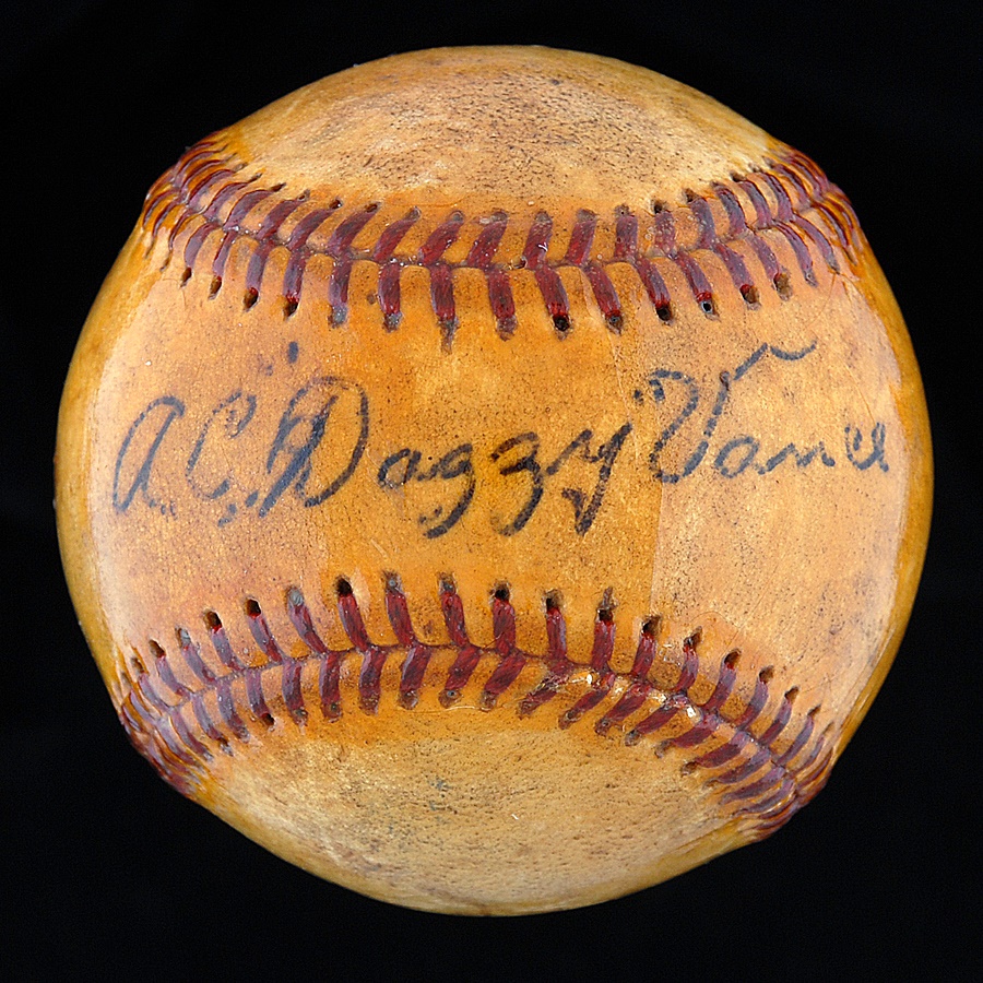 Dazzy Vance Single Signed Baseball
