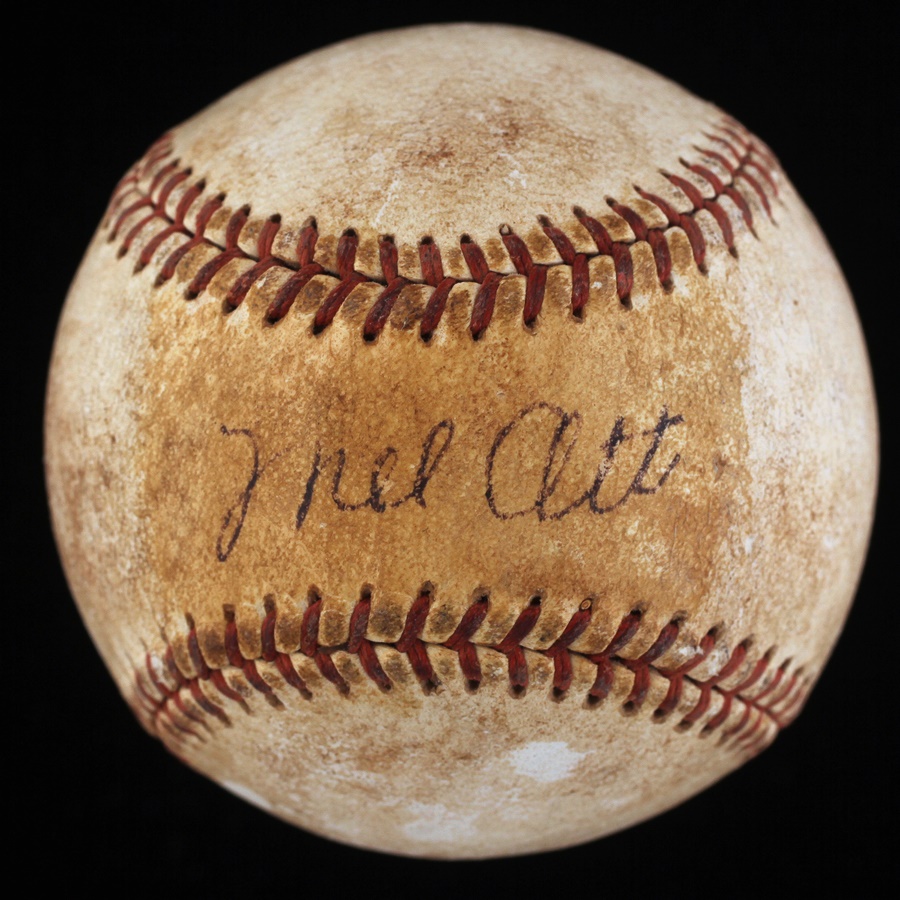 Baseball Autographs - Mel Ott Single Signed Baseball