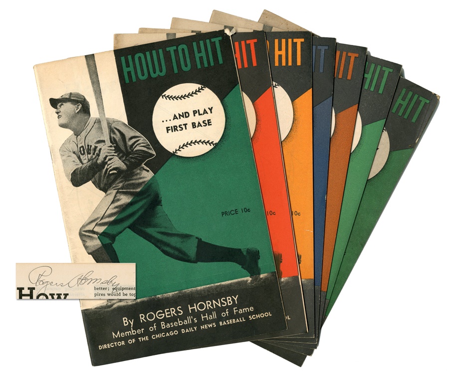Baseball Autographs - Rogers Hornsby Signed How To Hit Soft Cover