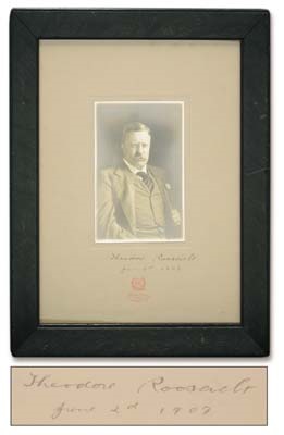 - 1907 Theodore Roosevelt Signed Photograph