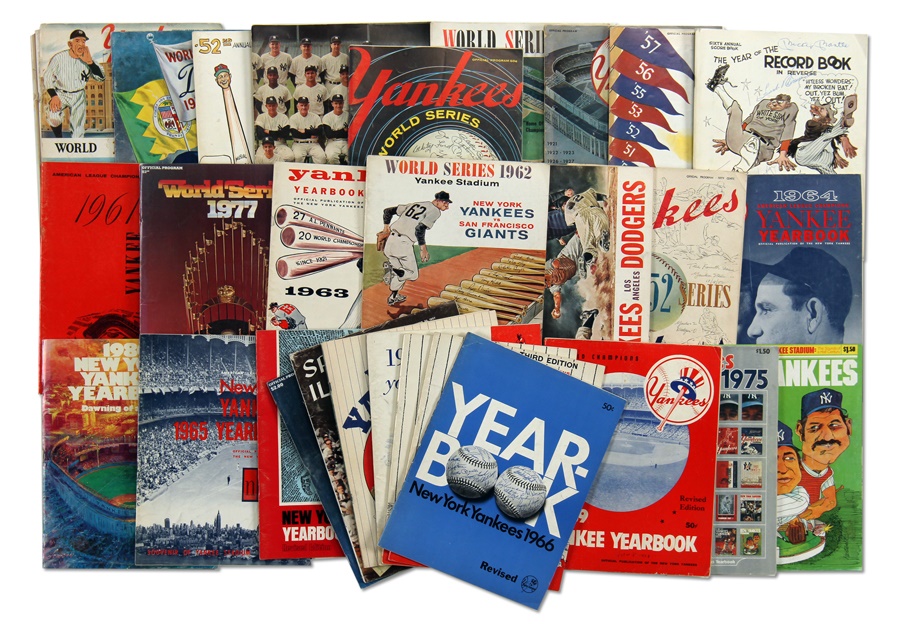 New York Yankees Publication Collection with Yearbook and World Series Programs
