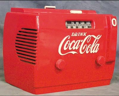 - Coca Cola 1940's "Cooler" Bakelite Radio