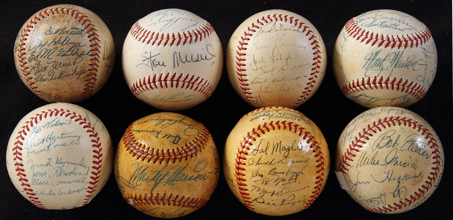 Baseball Autographs - Collection of Team and Multi Signed Baseballs (40)