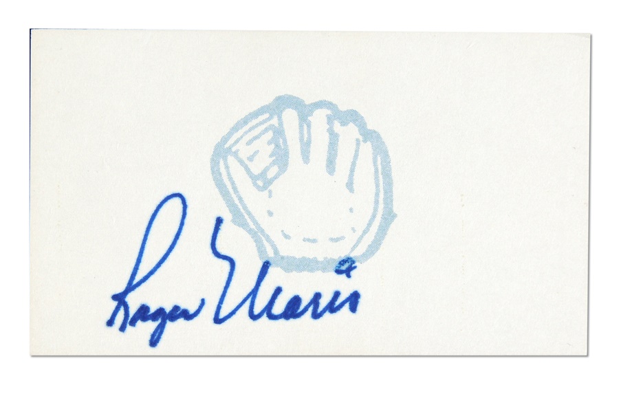 Baseball Autographs - Roger Maris Signed Card