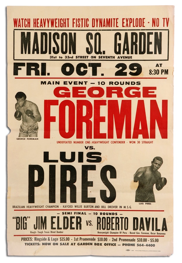 Muhammad Ali & Boxing - Foreman v Pires Poster