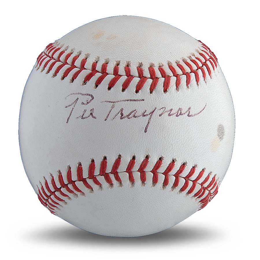 Baseball Autographs - Pie Traynor Single-Signed Baseball