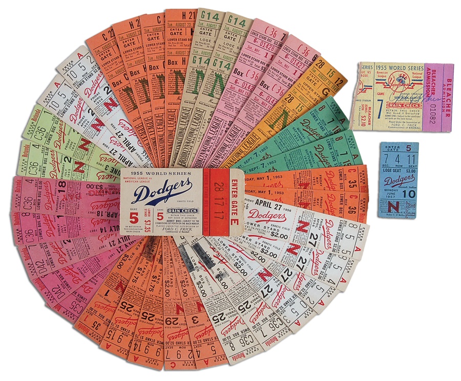 - Brooklyn Dodgers Ticket Collection Including Unused Examples (36)