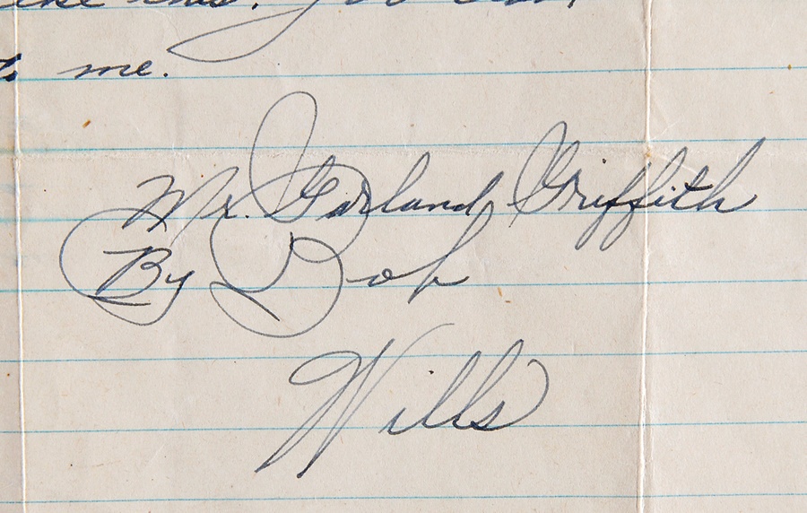 - Bob Wills 1940s Handwritten Song Lyric Signed