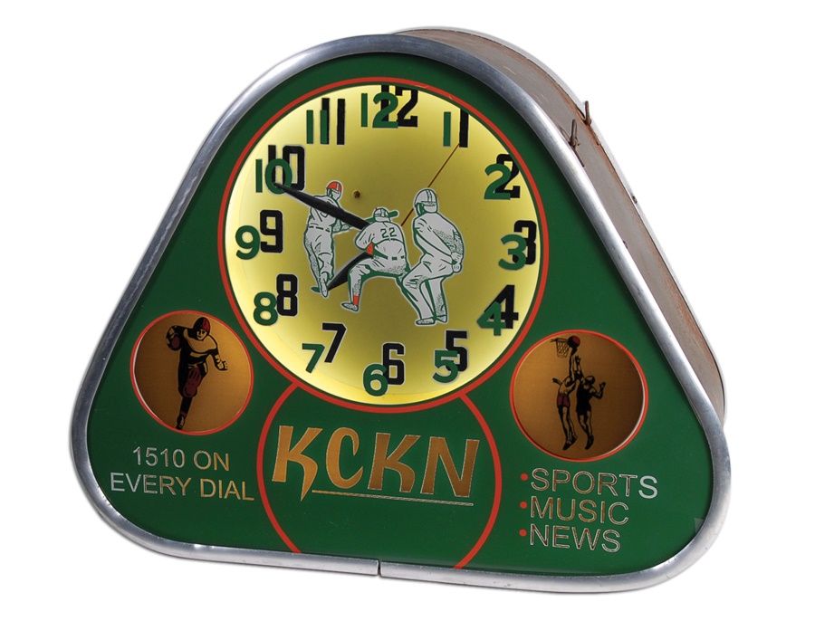 - 1940s KCKN Lighted Advertising Clock