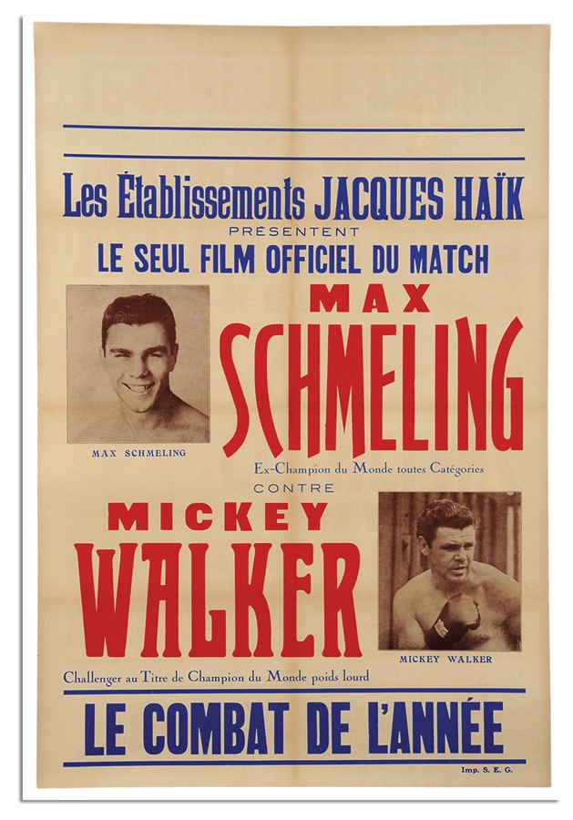 - Max Schmelling vs  Mickey Walker Fight Film Poster