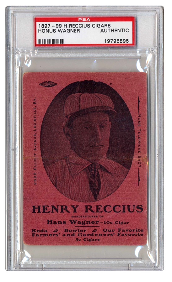 - 1897-99 Honus Wagner Henry Reccius Cigars Card