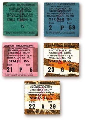 - "Another Beatles Christmas Show" ticket stubs (5)
