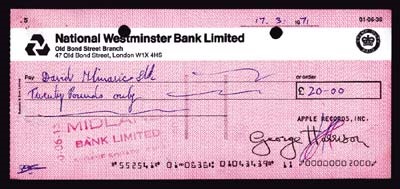 - George Harrison Signed Bank Note