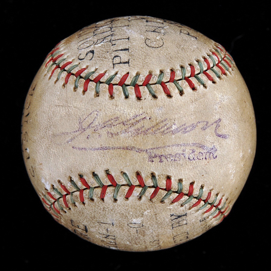 - Federal League Game Ball Dated 1914 - Pittsburgh vs Chicago