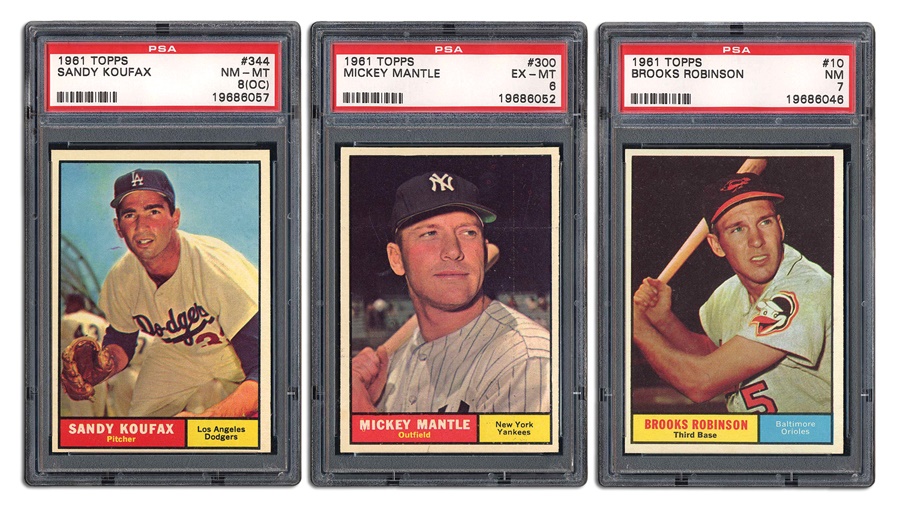 - 1961 PSA Graded Topps Hall of Famers and Stars (23)
