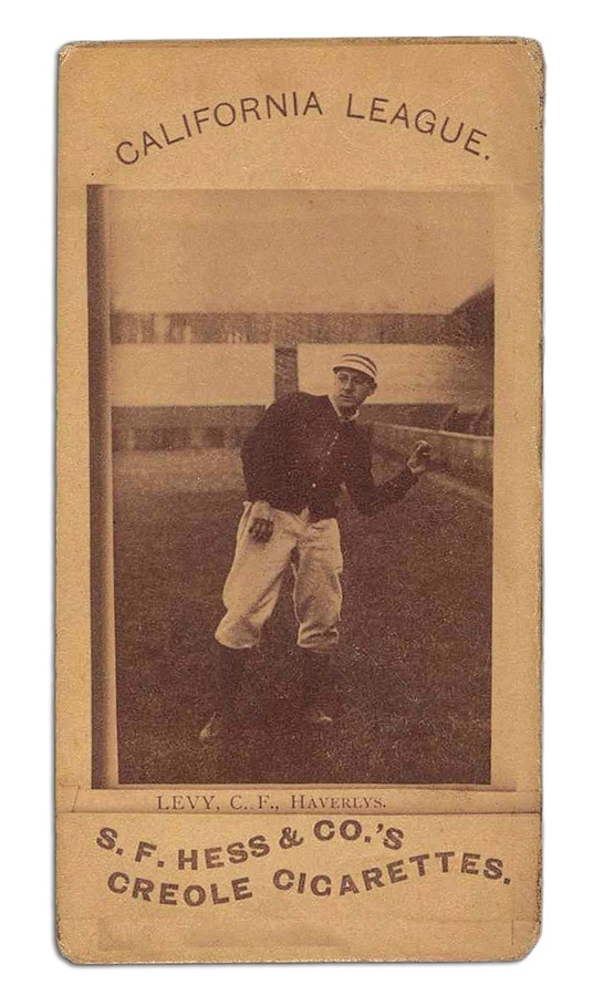 First Jewish Baseball Card - 1888 Reuben Levy S.F. Hess (N338)