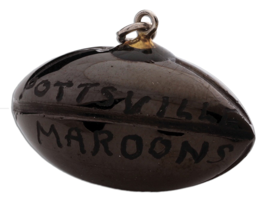 - 1928 Pottsville Maroons Coal Football Pendant