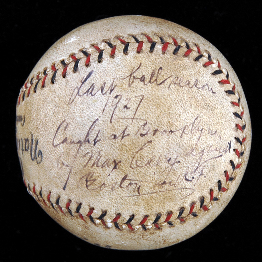 - Last Ball of the 1927 Brooklyn Dodgers Season Signed by Max Carey