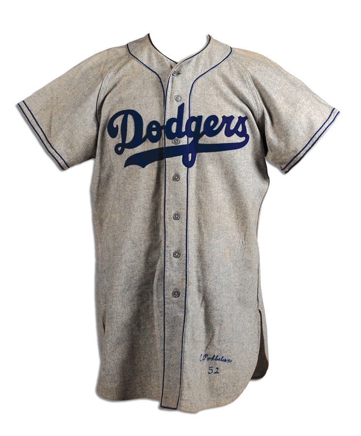 - 1952 Bud Podbielan Brooklyn Dodgers Game Worn Jersey