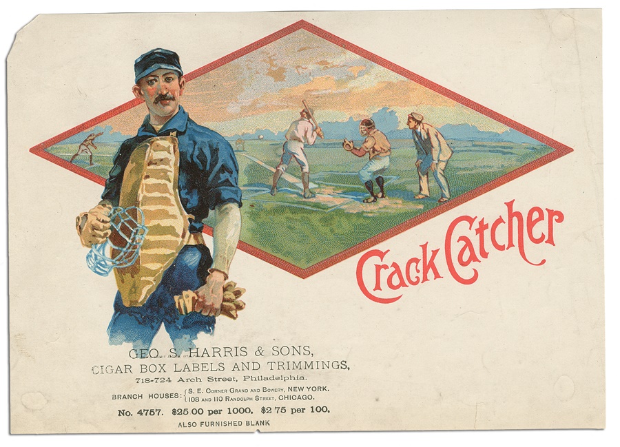 - 1880s Buck Ewing Salesman Sample Cigar Label