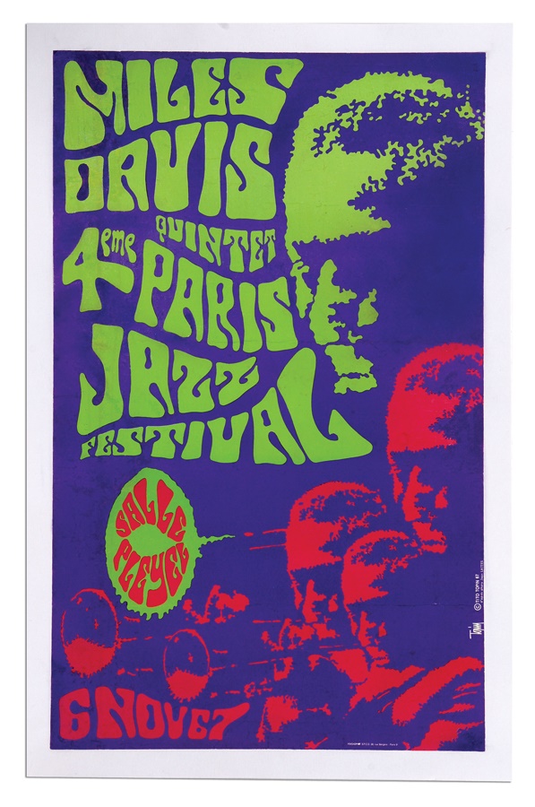 - 1967 Miles Davis Psychedelic Poster by Tito Topin