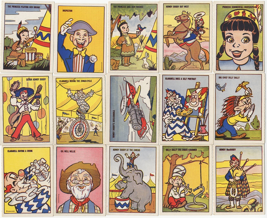 - 1951 Howdy Doody Magic Trading Cards by Burry's Complete Set of 42