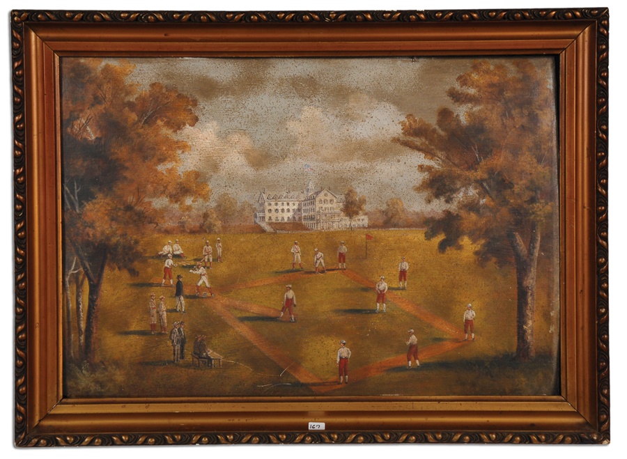 - 19th Century Boston Baseball Painting