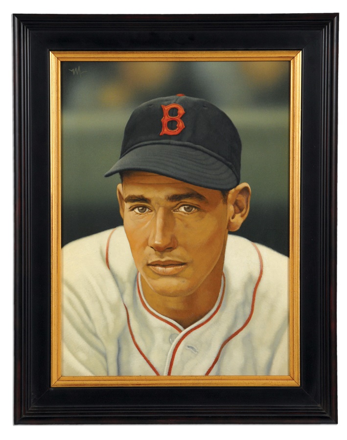 Sports Fine Art - Young Ted Original Painting by Arthur K. Miller