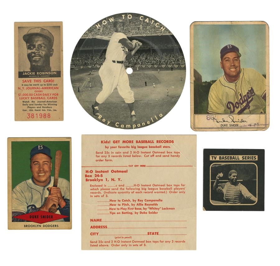 Post War Brooklyn Dodgers Baseball Card Collection