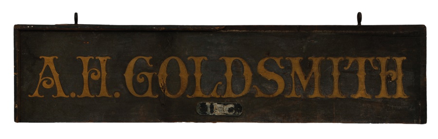 - A.H. Goldsmith Hand-Painted Wooden Sign