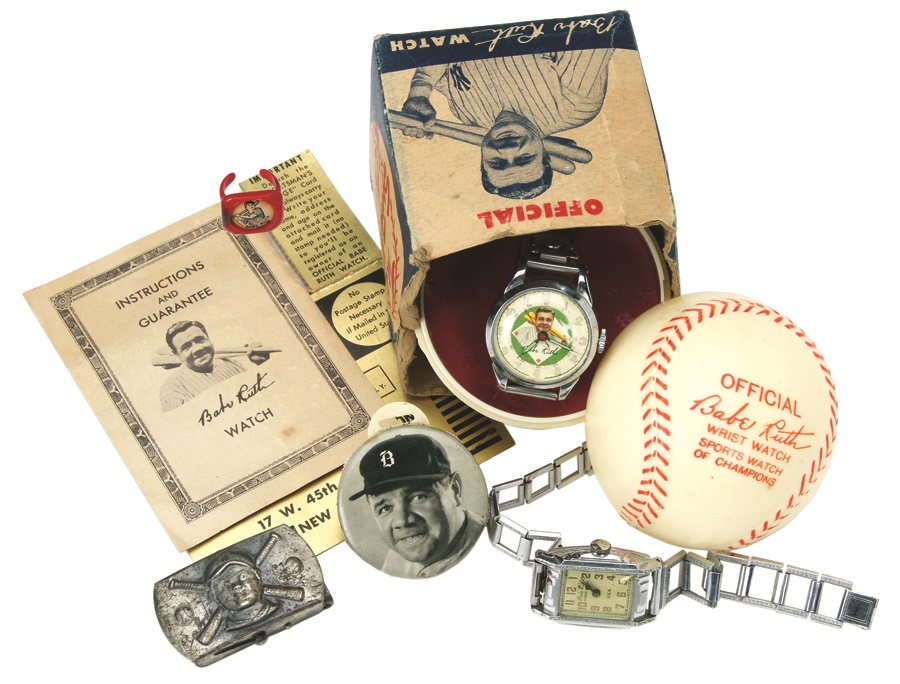 - Babe Ruth Merchandising Collection Including Watch in Original Box