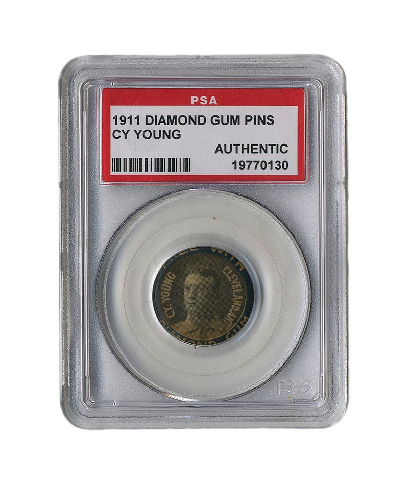 Cy Young 1911 Diamond Gum Celluloid Pin