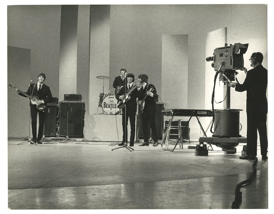 - 1964 Beatles Ed Sullivan Original Photos (4)