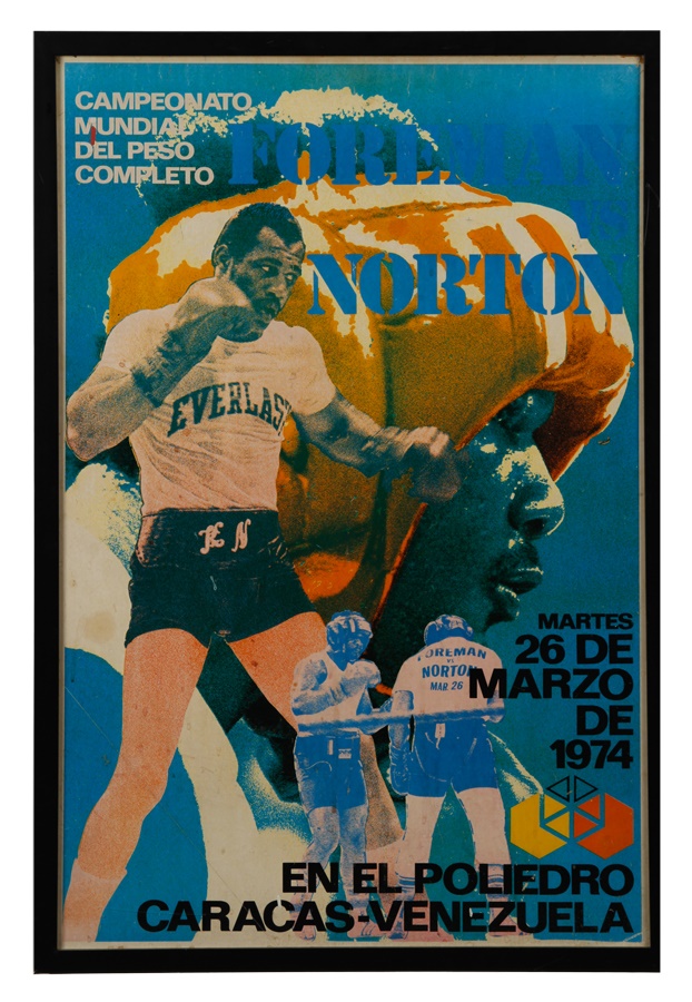 Muhammad Ali & Boxing - 1974 George Foreman vs. Ken Norton On-Site Fight Poster