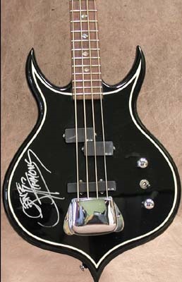 - KISS Gene Simmons Autographed Punisher Guitar.