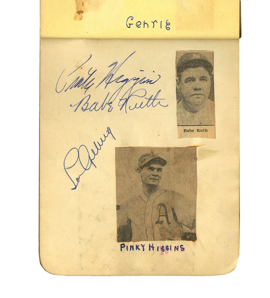 - 1930"s Autograph Album With Ruth, Gehrig, Foxx, Hornsby, and Others(80)