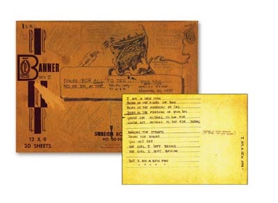 - 1969 Gene Simmons (Klein) Personally Owned Lyric Book (9x12")