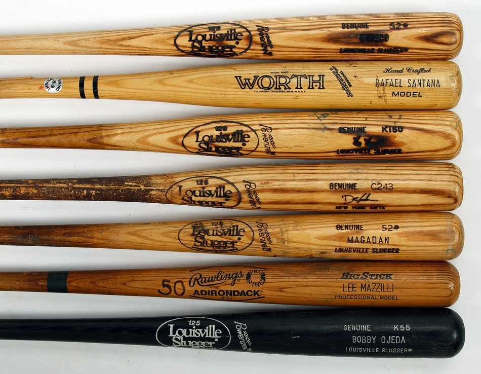 - 1986 World Champion NY Mets Game Used Bat Collection (7)