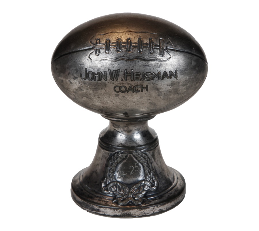 Personal Football Trophy Presented To Coach John Heisman