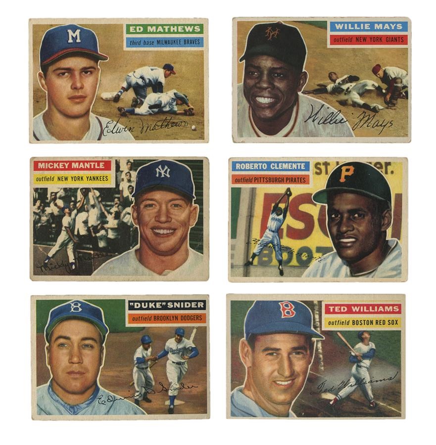 - 1956 Topps Baseball Group Including Mickey Mantle and Ted Williams(200+)